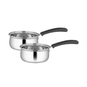 <b>Set</b> of 2 <b>Stainless</b> <b>Steel</b> Belly Sauce <b>Pans</b> - Product Image 1