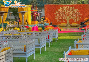 ผ้าม่านกลางคืน Mehndi สีสันสดใสสำหรับตกแต่งการออกแบบที่สวยงามมีสไตล์สำหรับตกแต่ง - Product Image 6