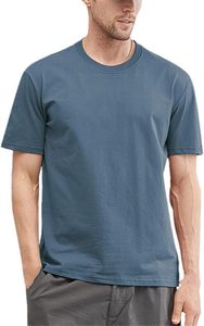 Summer Fashion Solid Color Tops High Quality Cotton Mens T Shirt Breathable Plain Blank Tee <b>Short</b> <b>Sleeve</b> Casual - Product Image 3