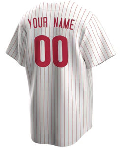Maillots de baseball personnalisés en gros pour équipes sportives, style boutonné, rayures blanches et rouges, sur mesure, pas cher, brodé, vente en gros OEM - Product Image 1