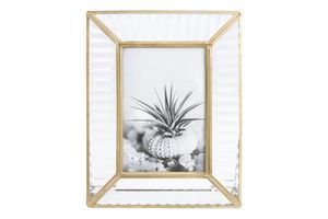 Contemporary Metal And Glass Photo Frame Decorative Family Portrait Display For Bedroom Office And Hotel Interior - Product Image 1