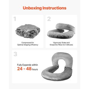 Large Size U-Shaped Soft Velvet Reading & <b>Bed</b> <b>Rest</b> Pillow Washable <b>Back</b> Pillow Comfortable Sitting Position Reusable Product - Product Image 2