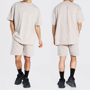 ชุดเซ็ตเสื้อผ้าผู้ชาย 2 ชิ้น - ชุดลำลองฤดูร้อนแขนสั้นสำหรับผู้ชายพร้อมกางเกงขาสั้นคาร์โก้ - Product Image 6