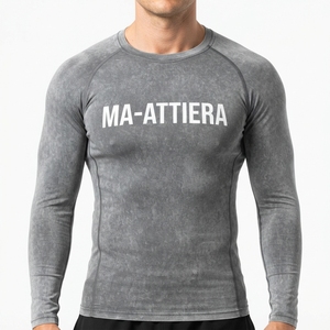 T-shirt de compression à manches longues pour homme, style Bape, vêtements de sport, fitness, athlétisme, sportswear - Product Image 1