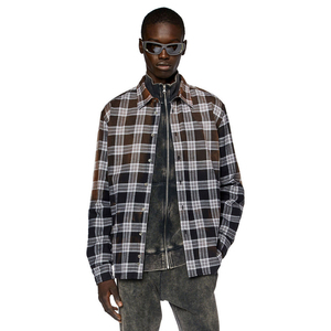 Camisa de Franela Casual de Invierno para Hombre, Camisas de Franela a Cuadros de Poliéster de Manga Larga de Alta Calidad al por Mayor, Transpirables, OEM - Product Image 3