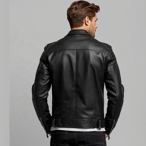 Chaqueta de Cuero Estilo Motero de Invierno Vintage para Hombre, Personalizada en Cuero de Oveja con Detalles Acolchados - Product Image 2
