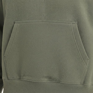 เสื้อฮู้ดดี้ผ้าฝ้ายฟลีซหนาน้ำหนัก 450 GSM สำหรับผู้ชาย ใส่ได้ในฤดูหนาว มีกระเป๋าแบบจิงโจ้ ดีไซน์ปลายแขนแบบริบ ทรงหลวม ไหล่ตก ขายส่งราคาถูก - Product Image 3