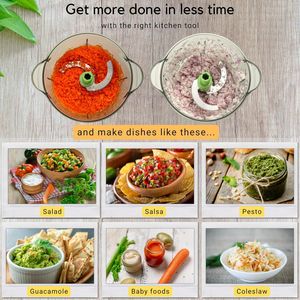 Large 8.5-Cup Express Manual Food <b>Chopper</b> Hand <b>Vegetable</b> Cutter for Fruits Herbs Garlic Onion Chop Veggies - Product Image 2