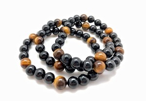 Pulseras Ajustables Elásticas con Cuentas de Piedra de Ojo de Tigre Natural, Cristal Curativo, Resistentes a la Fatiga, para Hombre y Mujer, OFERTA - Product Image 3