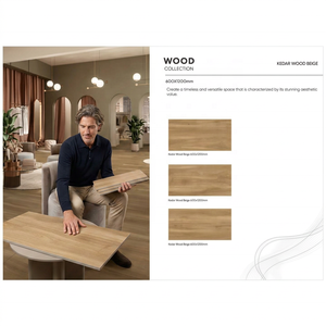Wood Coffee Brown 24x48 Inch Rustic Porcelain Wall Floor Tiles Natural Timber Look Ceramic Collection - Product Image 5