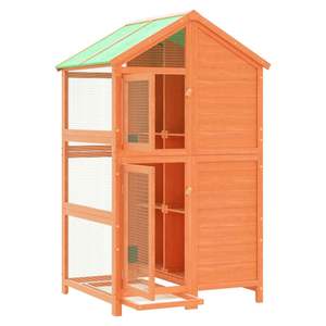 Casa para Pájaros Grande y Resistente de Madera de Pino Sólido Marrón para Observación de Aves en el Patio Trasero - Product Image 4