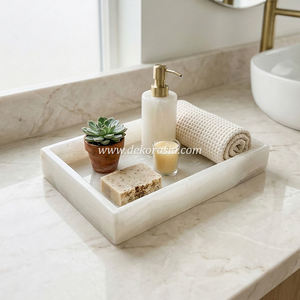 Bandeja de Lujo Moderna de Mármol para Servir Artículos de Hotel, Elegante Bandeja Decorativa para Baño y Ducha - Product Image 3