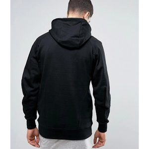 Sudadera con Capucha Negra para Hombre, Corte Regular, Color Sólido, Informal, de Forro Polar, con Bolsillo Delantero, para Otoño - Product Image 4