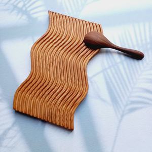 Assiette de service de fruits en bois d'acacia rond, solide, de forme Unique, vente en gros, Offre Spéciale - Product Image 5