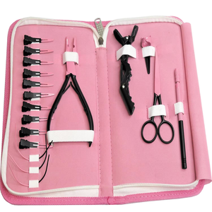 Kit de herramientas multifuncionales para extensiones de cabello para salón de belleza, juego de accesorios profesionales para extensiones de cabello con estuche de almacenamiento - Product Image 6