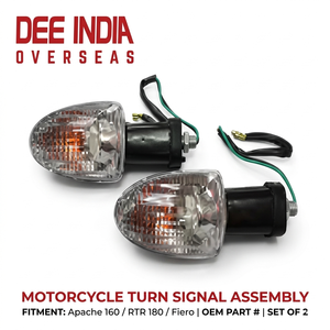 Motorcycle Front Indicator Assembly for TVS Apache RTR 180 | Turn Signal Light OEM Replacement Spare Part - Product Image 4