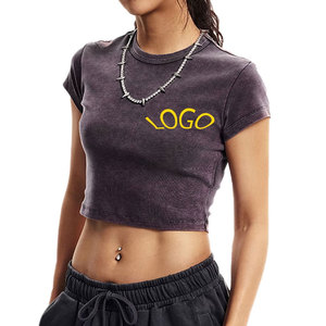 Low MOQ Best Sale Women T-Shirts Short Sleeve Solid Color Unique Design Women T-Shirts For Sale - Product Image 6
