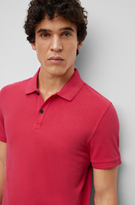 Polo en piqué de coton rouge pour homme, coupe classique, respirant, brodé, de luxe, à manches courtes, couleur unie, décontracté, pour le golf - Product Image 4