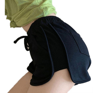 OEM Custom Manufacture Women Fitness <b>Shorts</b> Casual Lightweight Drawstring Solid Color Loose Fit Summer Cotton <b>Shorts</b> - Product Image 3