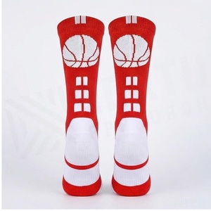 North Approach Crew <b>Socks</b> Red Breathable <b>Polyester</b> Spandex Basketball <b>Socks</b> for Adults Summer Season - Product Image 2