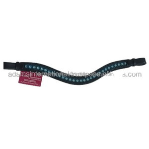 Bandeau de sourcils décoratif en cristal brillant en cuir de cheval de qualité supérieure - Product Image 3