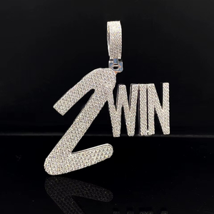Pendentif Couronne de Luxe pour Homme The Ice Legacy Plaqué Or et Or Rose avec Diamants CZ Style Hip Hop pour Fête et Cadeau - Product Image 1