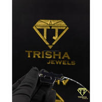 Pendentif Hip Hop de luxe en argent sterling 925 avec breloque lettre personnalisée et diamant de laboratoire, par Trisha Jewels