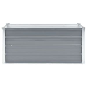 Acier galvanisé 39.4 "x 15.7" x 17.7 "Lit surélevé de jardin en gris Fournitures de jardin - Product Image 3