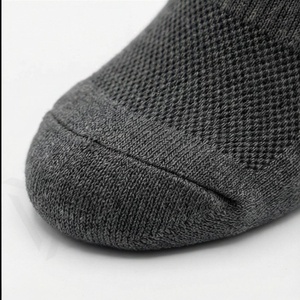 Crew <b>Socks</b> Solid Black Knitted Breathable Polyester Spandex <b>Running</b> Athletic Summer Adult Standard Thickness - Product Image 6