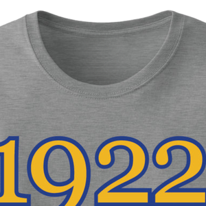 T-shirt brodé Sigma Gamma Rho 1922 avec lettres grecques, personnalisé pour sororité, année de fondation, mode universitaire, streetwear décontracté - Product Image 2