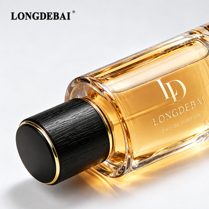 Botella de Perfume Cilíndrica Transparente Personalizada de 30ml 50ml 100ml, Botella de Perfume de Vidrio Negro Mate con Cierre a Presión y Etiqueta Metálica - Product Image 3