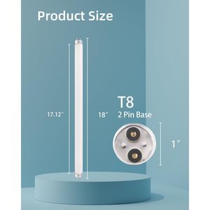 Lot de 4 ampoules noires F15T8 BL de 18 pouces pour pièges à insectes, intérieur et extérieur, anti-moustiques et insectes volants - Product Image 3