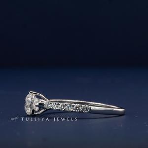 14K Solid Gold Pointer Shape Diamond Ring for Women Natural Diamond Fine Jewelry Elegant Wedding Ring Modern Design <b>Gift</b> - Product Image 2