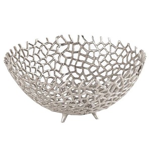 Bol à fruits rond en aluminium fait main, finition dorée, pour usage domestique et en restaurant, taille et finition personnalisées disponibles - Product Image 4