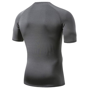 Men Rash Guard Compression <b>T</b> Shirt Short Sleeve Swim Shirt UV Protection Quick Dry OEM Manufacturer Bulk - Product Image 2