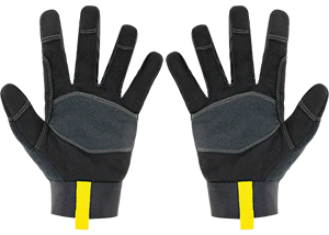 Gants de sécurité pour mécaniciens Adiha Impex, respirants, résistants à la chaleur, 8 mil, taille XL, coutures personnalisées, couleur noire et grise de qualité supérieure - Product Image 2