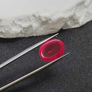 Rubis naturel ovale cabochon, pierre précieuse polie lisse en forme d'œuf, dos plat, rubis rouge sang, pierre en vrac, vente en gros - Product Image 4