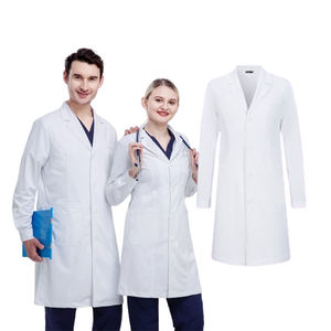 Bata de Laboratorio Blanca con Logotipo Personalizado para Hombres y Mujeres, Uniforme Médico con Cuello de Solapa, Manga Larga, Bata de Doctor, Bata Quirúrgica de Hospital - Product Image 5