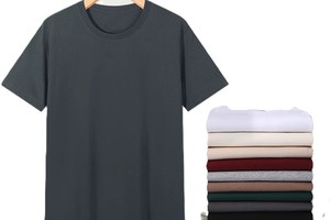 เสื้อยืดสีพื้นทรงหลวมผ้าฝ้ายแท้ 180 กรัม ปักโลโก้ตามสั่ง ราคาโรงงานจากบังกลาเทศและจีน รับผลิตแบบ OEM - Product Image 5
