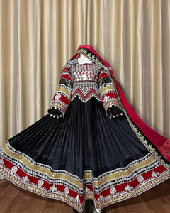 Vestido Afgano Hecho a Medida, Venta Caliente, Fabricante de Ropa para Mujer en Pakistán, Vestidos Originales Afganos Kuchi para Fiesta - Product Image 4