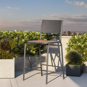 Modern Steel & Leather Eco-Friendly Bar <b>Stool</b> for Dining Mall Home Outdoor & Hotel Use-Commercial Furniture - Product Image 1