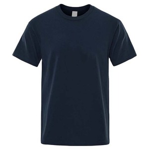 Chemises pour hommes de haute qualité, couleur unie, grande taille, décontractées, col rond, en coton, manches courtes, style streetwear, chemises pour hommes - Product Image 2
