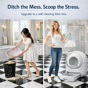 Offre Spéciale – Bac à litière intelligent Lahvo pour chat – Bac à litière automatique moderne pour animaux de compagnie – Nettoyage facile – Contrôle des odeurs – Matériau plastique - Product Image 3