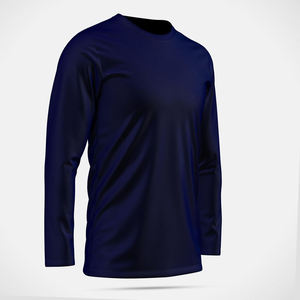 High Quality Full Sleeve T <b>Shirt</b> for Men 100% Cotton Plain Black Clothes Fashion Men's Breathable Round Neck Long Sleeve T-<b>shirt</b> - Product Image 5