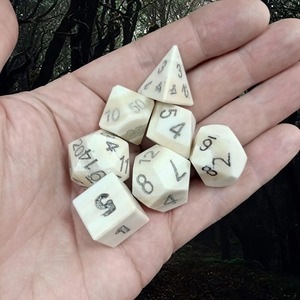 Luxury Grade Bone <b>Dice</b> Inlaid <b>Polyhedral</b> Bone <b>Dice</b> for Professional RPG Tabletop Gaming Wholesale Gaming Gear Supply Accessory - Product Image 1