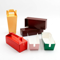 Boîte à poulet frit pliable en carton rose personnalisée OEM pour vente en gros, emballage alimentaire rapide à emporter, type coquille