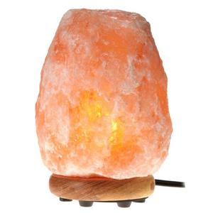 Lampe de sel de l'Himalaya à base en bois massif personnalisable, sculptée, thème naturel, art populaire, purificateur d'air, décoration intérieure, DROPSHIPPING - Product Image 2