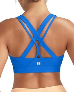 สปอร์ตบราสำหรับผู้หญิงแบบ Racer Back ระบายอากาศได้ดี กระชับพอดีตัว พร้อมโลโก้ด้านหน้า - Product Image 2