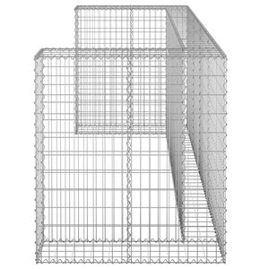 Pared de gaviones de acero galvanizado para cubos de basura 100 \ "x39.4 \" x43.3 \ "Dimensiones - Product Image 4