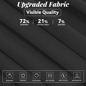 Women Custom Branding <b>Scrub</b> <b>Set</b> Black Sleeveless Top With Pants Hospital Uniform Medical Workwear Polyester Woven Fabric - Product Image 6